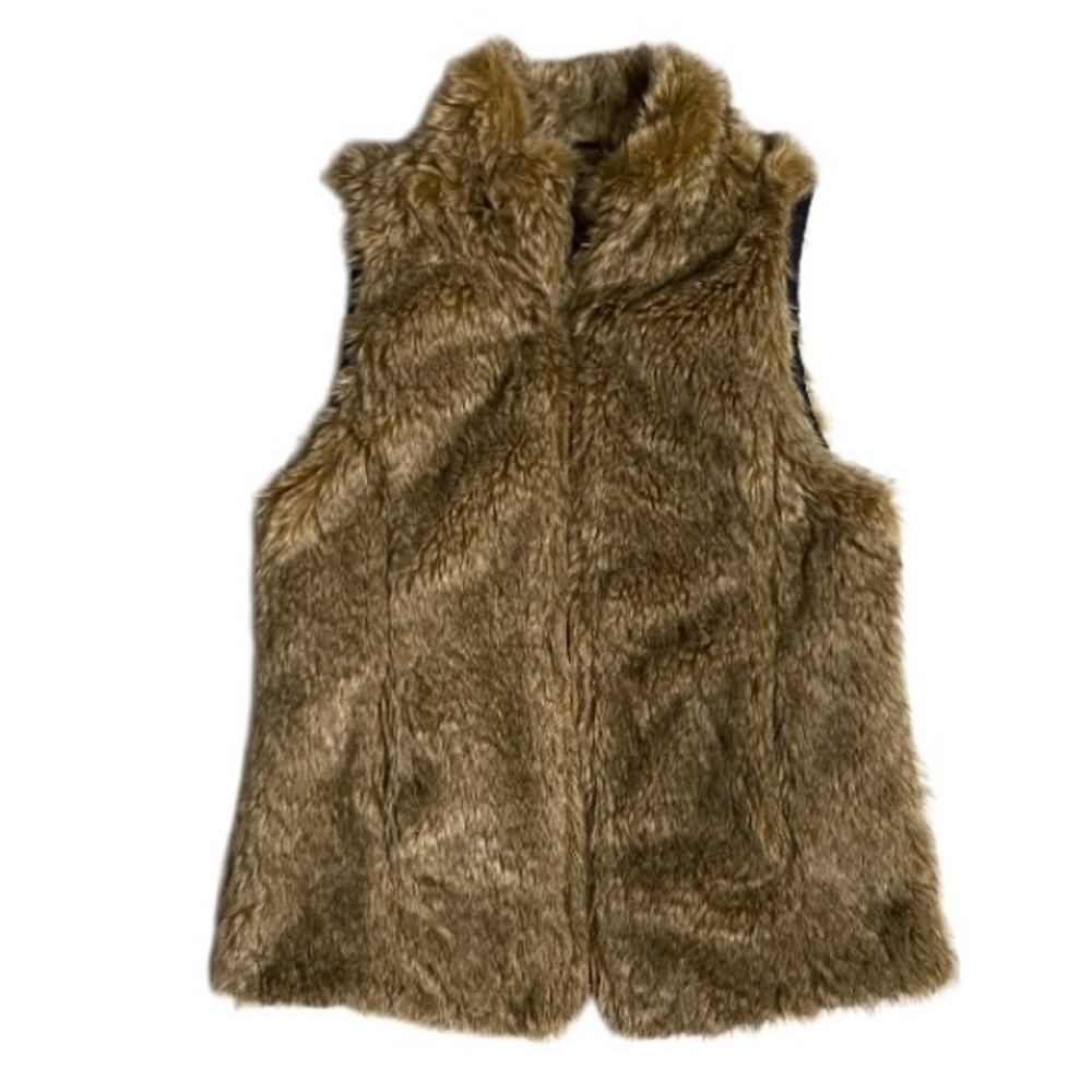 Zara Girls Faux Fur Vest size 11/12, brown